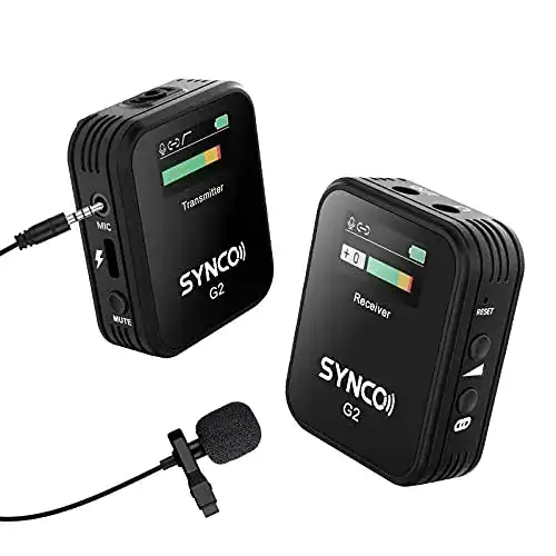 Kabelloses Ansteckmikrofon SYNCO G2 A1 für DSLR, Smartphone und PC