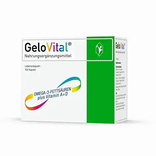 Lebertran-Kapseln Gelovital, 100 Stück, zur Unterstützung des Immunsystems