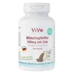Mönchspfeffer Kapseln mit Zink 200mg – 120 Stück – Vitex Agnus Castus