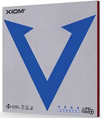 Tischtennis-Belag Xiom Vega Europe mit rotem Schwamm 2.0 mm