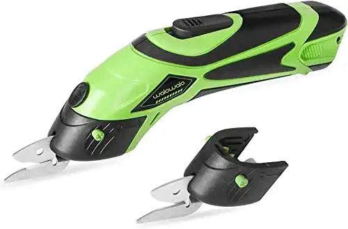Walowalo Akkuschere Elektrische Schere Set mit Akku und Schneidklingen