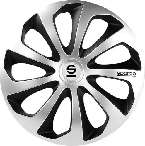 Radkappen Sparco Sicilia SPC1573SVBK, Set mit 4 Stück, 15 Zoll