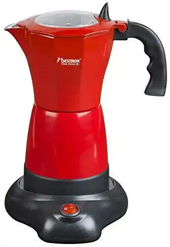 Elektrischer Espressokocher von Bestron Moka-Design für 6 Tassen