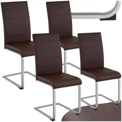 Schwingstuhl Tectake 4er Set Esszimmerstühle Freischwinger