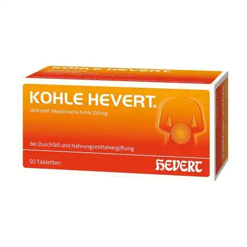 Durchfalltabletten Hevert Kohle für die Behandlung von Durchfall
