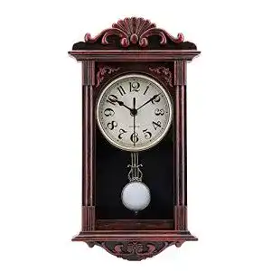 Pendeluhr Jomparis Retro Quarz Wanduhr in Bronze
