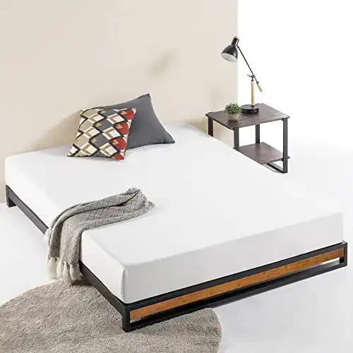Zinus Suzanne Bett 140×200 cm aus Metall und Holz mit 15 cm Höhe