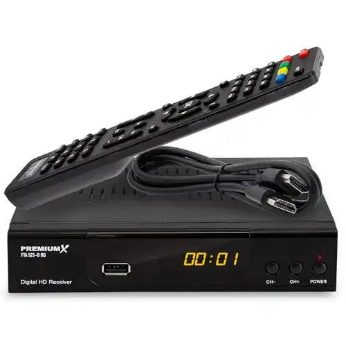 Sat-Receiver WLAN Premium X HD 521 B FTA für kostenloses Satellitenfernsehen