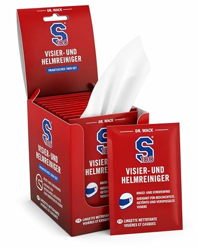 Visierreiniger S100 Visier- und Helmreinigertuch Set, 10 Stück