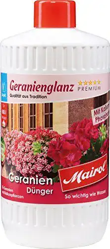 Mairol Geraniendünger für gesunde Geranien und Balkonpflanzen