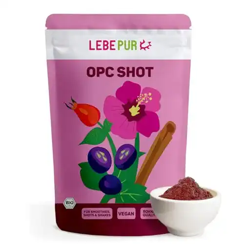 Lebepur Bio OPC Shot Pulver 500g – Traubenkernmehl mit 6300 mg OPC