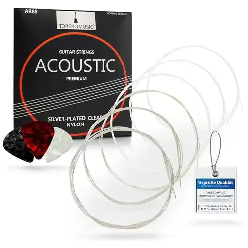 Gitarrensaiten für Konzertgitarre Toreromusic Nylon und Silber