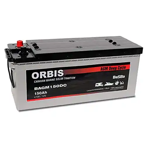 AGM-Batterie 150Ah Orbis BAGM150DC Deep Cycle 12V