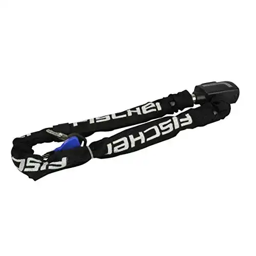 Mini-Fahrradschloss Fischer Kettenschloss 65cm schwarz