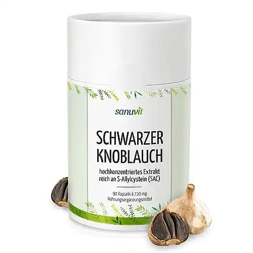 Schwarzer Knoblauch Kapseln Sanuvit – 15:1 Extrakt mit 600 mg