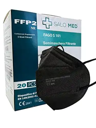 FFP2-Masken Schwarz Salo Med, 20 Stück für den Sicherheitsbedarf