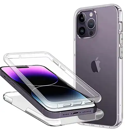 iPhone 14 Pro 360 Grad Hülle von Zyimou Transparente Schutzhülle