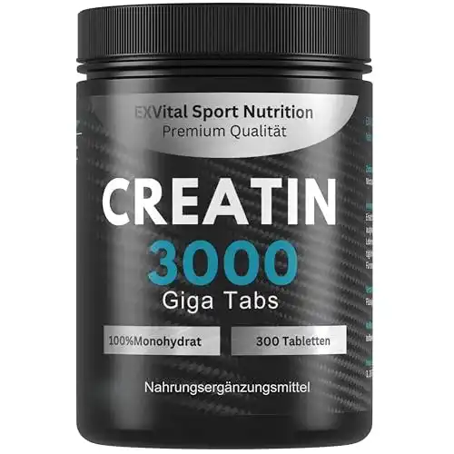 Creatin-Kapseln Exvital 3000 Giga Tabs mit 3450mg Creatin Monohydrat