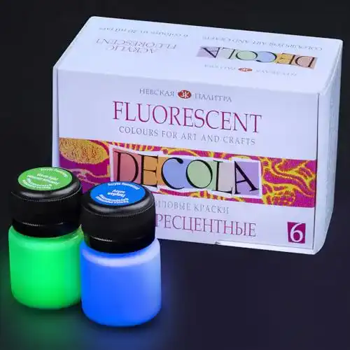 Neonfarben Decola fluoreszierendes Farbset 6 x 20 ml