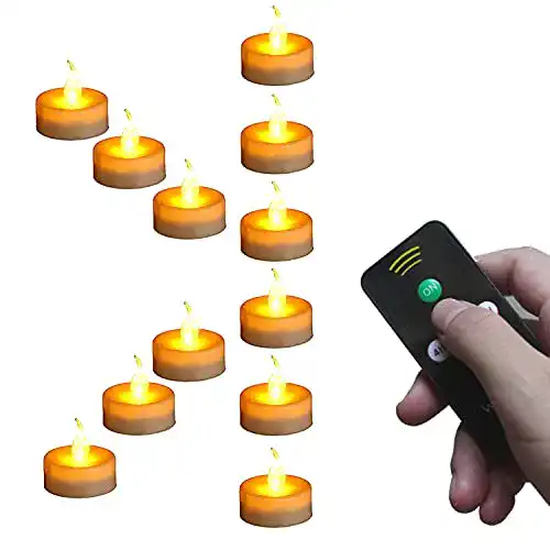 LED Teelichter mit Fernbedienung von Wilrigir – flammenlos und mit Timer