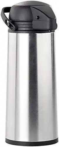 Pumpthermoskanne von Rosenstein & Söhne – Edelstahl Pumpisolierkanne