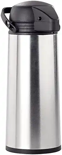 Pumpthermoskanne von Rosenstein & Söhne – Edelstahl Pumpisolierkanne
