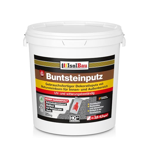 Buntsteinputz Isolbau für Innen und Außen in Weiß, Grau und Schwarz