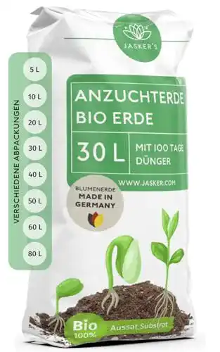 Anzuchterde Jasker’s Bio 30 l aus 100% nachwachsenden Rohstoffen