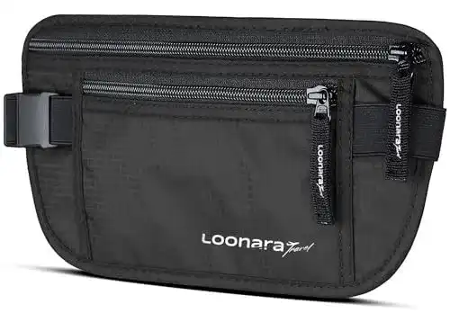 Wasserdichte Bauchtasche Loonara Travel Flache Bauchtasche mit RFID Blocker