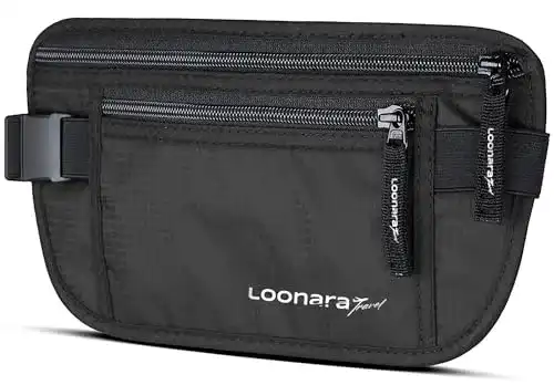 Wasserdichte Bauchtasche Loonara Travel Flache Bauchtasche mit RFID Blocker