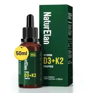 Keto-Tropfen Naturelan Vitamin D3 K2 50ml – hochdosiert, vegetarisch, ohne Zusätze