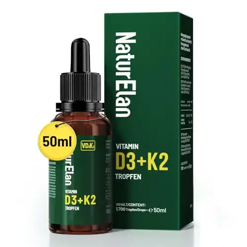 Keto-Tropfen Naturelan Vitamin D3 K2 50ml – hochdosiert, vegetarisch, ohne Zusätze