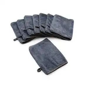 Mikrofaser-Waschlappen YSN Home Collection in Grau, 8 Stück, 16×21 cm
