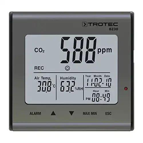 CO2-Melder Trotec BZ30 Messgerät für Luftqualität, CO2, Temperatur und Feuchtigkeit