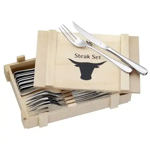 WMF Steakbesteck 12-teilig für 6 Personen in Holzkiste