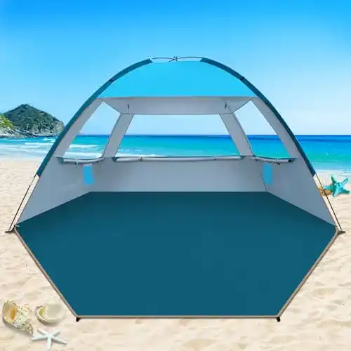 Strandmuschel Comouds für 4-5 Personen mit Windschutz