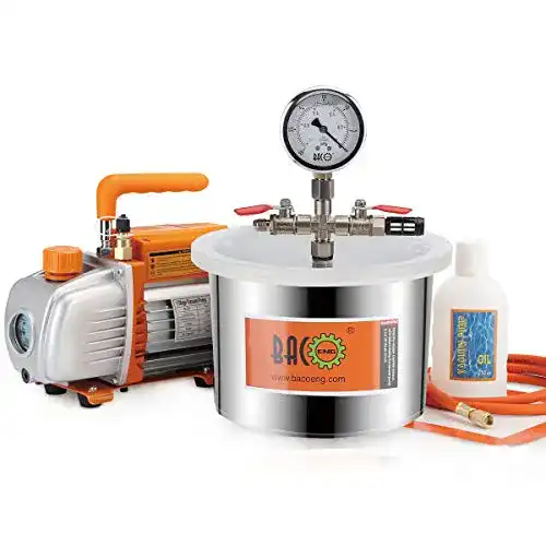 Vakuumkammer Bacoeng 6,8L mit 3CFM Vakuumpumpe für verschiedene Anwendungen