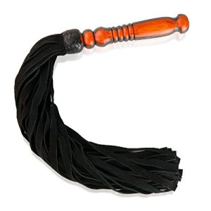 Peitsche aus handgefertigtem Leder 70 cm für BDSM und Erotik