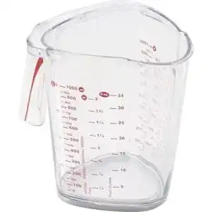 Messbecher von Leifheit mit 1 Liter Fassungsvermögen und Messskalen