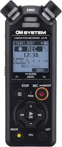 Audio-Recorder OM SYSTEM LS-P5 mit TRESMIC II und Bluetooth-Funktion