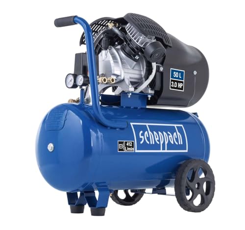 Druckluftkompressor Scheppach HC53DC mit 50 Litern und 412L/min Ansaugleistung