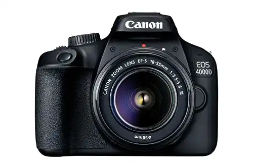 Canon EOS 4000D DSLR Kamera mit EF-S 18-55mm Objektiv