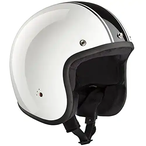 Bandit Helm Band-It Bandit ECE Jet Classic Jethelm in Weiß/Schwarz, Größe S