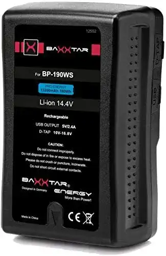 V-Mount Akku Baxxtar PRO mit LG Zellen für Videoproduktion