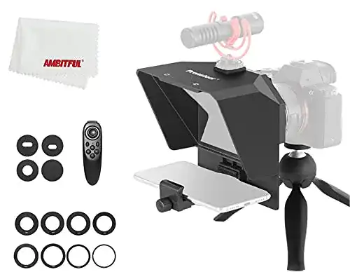 Teleprompter Ambitful Kit für Handy und DSLR Aufnahmen