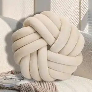 Knotenkissen Gycs aus Plüsch für Sofa und Bett