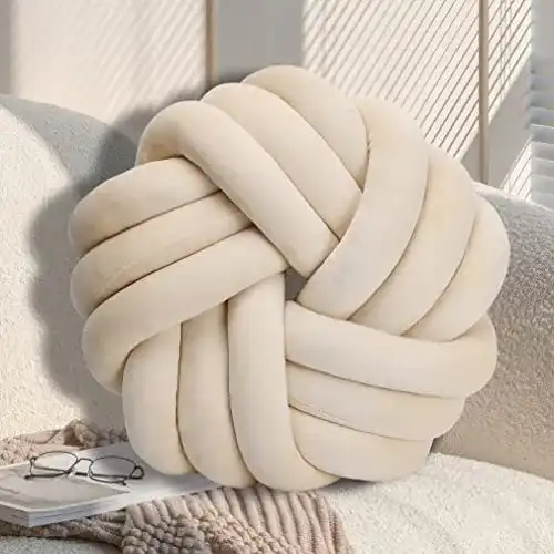 Knotenkissen Gycs aus Plüsch für Sofa und Bett