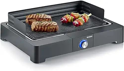 Severin Tischgrill mit Aluminium-Grillplatte und SafeTouch-Gehäuse
