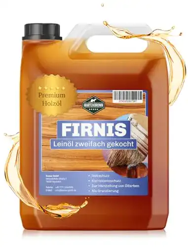 Holzöl Martenbrown Leinöl Firnis 5l Kanister