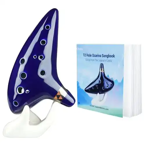 Okarina Ohuhu Zelda 12-Loch Keramik Instrument für Fans von Zelda
